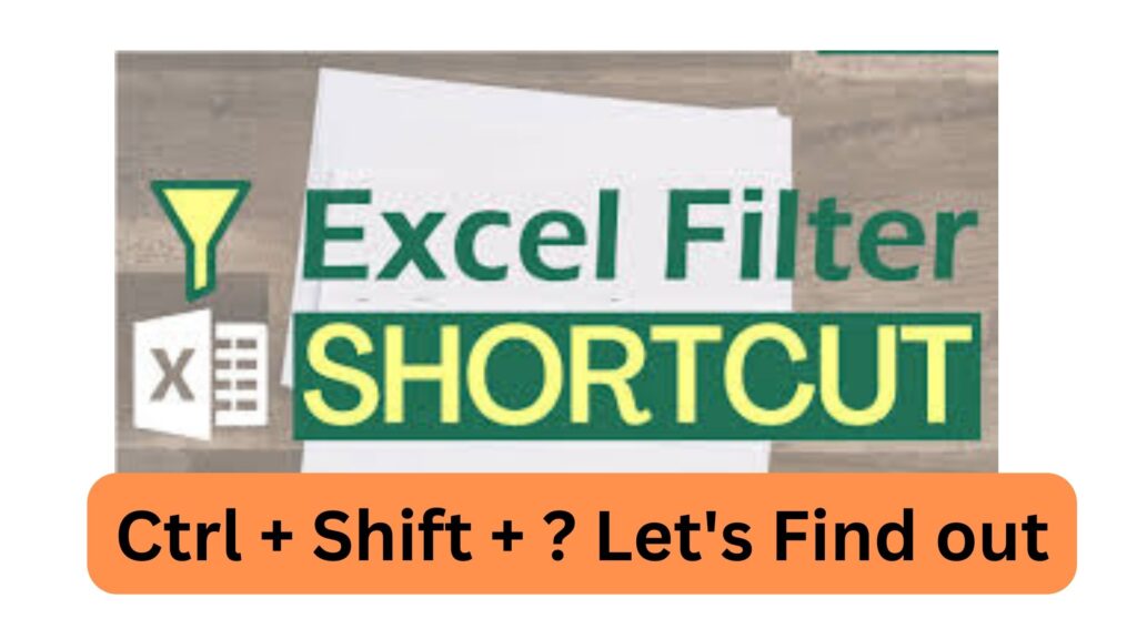 excel shortcut keys for filter